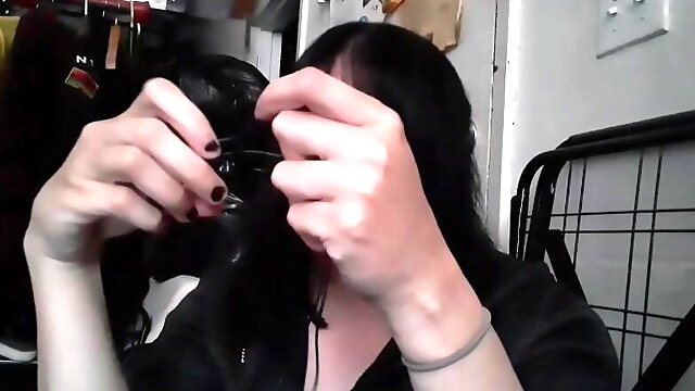 Goth cam girl on webcam SFW