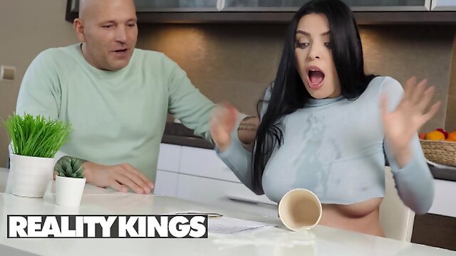 Raven-Haired Kira Queen Wants To Rent Thomas' House But Not Before She Rides His Dick - REALITY KINGS