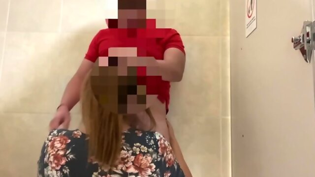 Fucking big round ass secretary in the bathroom office Part 1