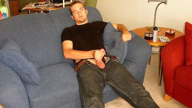 Diamond Dan has a huge cock and he cums on a plate