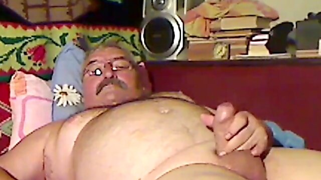 Granddad stroke on web cam