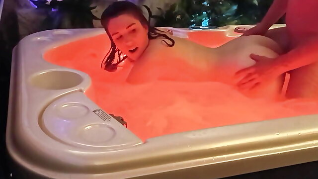 Cheating on My Girlfriend with Naughty Aleya Sun in a Hot Tub