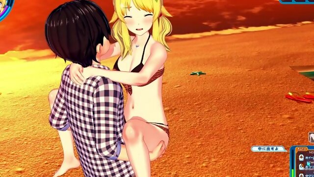 【HD】(エロゲーコイカツ！サンシャイン) 金髪美少女 3DCGアニメ動画 [Hentai Game Koikatsu!Sunshine(Anime 3DCG Video)