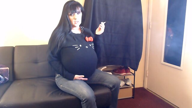 Pregnant Smoking, Pregnant Solo, Smoking Fetish