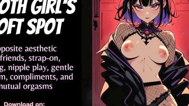 [F4F] A Goth Girls Soft Spot - Pegged by your Goth Girlfriend as she says how pretty you are