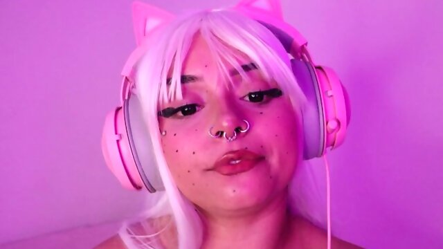 Gamer girl Ahegao face fetish